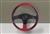 Personal New Racing Steering Wheel 320mm Red Leather / Black Perforated Leather / Black Spokes