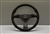 Personal Polyurethane Grinta Steering Wheel 350mm Black Polyurethane / Black Spokes / Yellow Logo