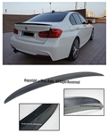 12-Up BMW F30 3-Series Sedan Performance Style Carbon Rear Spoiler