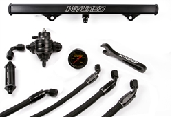 K-Tuned Center Feed K-Swap Fuel System - Brushed Rail