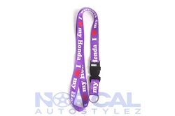 Purple "I Heart My Honda" Lanyard