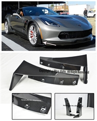 14-Up Corvette C7 Z06 Z07 Stage 3 Front Splitter Extension Winglets ABS Kit