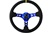 Nrg 350Mm Sport Steering Wheel (3" Deep) - Blue W/ Yellow Center Marking