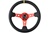 Nrg 350Mm Sport Steering Wheel (3" Deep) - Red W/ Yellow Center Marking