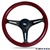 Nrg Classic Wood Grain Steering Wheel, 350Mm, 3 Spoke Center In Black - Red