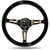 Nrg Classic Wood Grain Steering Wheel, 350Mm, 3 Spoke Center In Chrome - Black