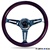 Nrg Classic Wood Grain Steering Wheel, 350Mm, 3 Spoke Center In Chrome - Purple
