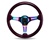 Nrg Classic Wood Grain Steering Wheel, 350Mm, Purple Colored Wood, 3 Spoke Center In Neochrome