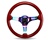 Nrg Classic Wood Grain Steering Wheel, 350Mm, Red Colored Wood, 3 Spoke Center In Neochrome