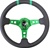 Nrg Limited Edition 350Mm Sport Steering Wheel (3" Deep) Green W/ Green Double Center Markings