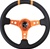 Nrg Limited Edition 350Mm Sport Steering Wheel (3" Deep) Orange W/ Orange Double Center Markings