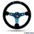 Nrg Limited Edition 350Mm Sport Suede Steering Wheel (3" Deep) Blue W/ Blue Double Center Markings