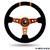Nrg Limited Edition 350Mm Sport Suede Steering Wheel (3" Deep) Orange W/ Orange Double Center Markings