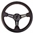Nrg 350Mm Sport Steering Wheel (2" Deep) Black Leather With Red Stitching