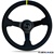Nrg 350Mm Sport Steering Wheel (3" Deep) - Black Leather W/ Red Baseball Stitching - Black Center