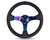 Nrg 350Mm Sport Steering Wheel (3" Deep) - Black Leather W/ Red Baseball Stitching - Neochrome Center