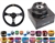 Nrg Quick Release Combo Nrg 350Mm Sport Steering Wheel (3" Deep) - Black W/ Yellow Center Marking