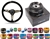Nrg Quick Release Combonrg Classic Wood Grain Steering Wheel, 350Mm, 3 Spoke Center In Chrome - Black