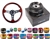 Nrg Quick Release Combo Nrg Classic Wood Grain Steering Wheel, 330Mm, 3 Spoke Center In Black