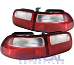 92-95 Honda Civic Red/Clear Si Style Taillights 2Dr & 4Dr