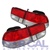96-00 Honda Civic Red/Clear Si Style Tailights 2Dr