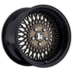 Klutch Sl1 16X8 4X100 +15 Bronze W/ Black Lip Wheels