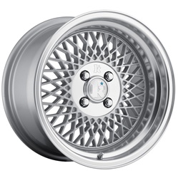 Klutch Sl1 16X9 4X114.3 +18  Silver W/ Polished Lip Wheels