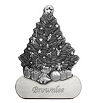 Christmas Tree with Engravable Skirt Pewter Ornament