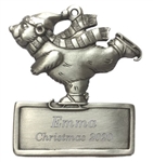 Personalized Polar Bear on Skates Ornament