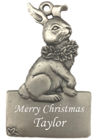 Personalized Rabbit Ornament