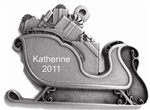 Pewter Sleigh Personalized Ornament