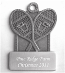 Personalized Snowshoes Pewter Ornament