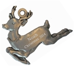 Personalized Pewter Reindeer Ornament