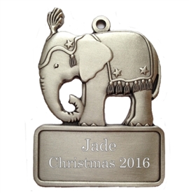 Personalized Elephant ornament