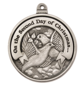 Engravable Second Day of Christmas Ornament