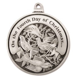 Engravable Fourth Day of Christmas Ornament