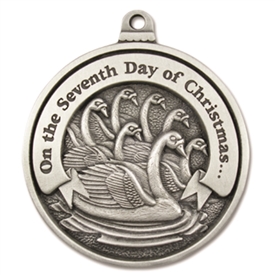 Engravable Seventh Day of Christmas Ornament