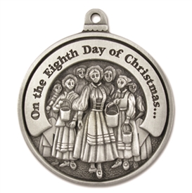 Engravable Eighth Day of Christmas Ornament