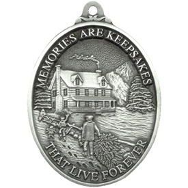 Personalized Pewter Memories at Christmas Ornament