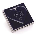 Glass Heart Engraved Ornament
