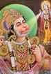 2018S<br><br> Lord Rama Blessing Hanuman Poster on Cardboard - 15"x20"