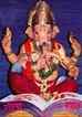 2047S<BR><BR>Ganesh Writing the Gita Saar Poster on Cardboard - 15"x20"