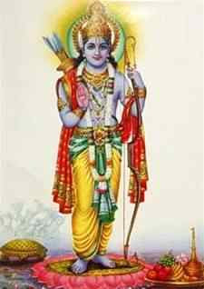 2073S<BR><BR>Lord Rama Poster on Cardboard - 15"x20"