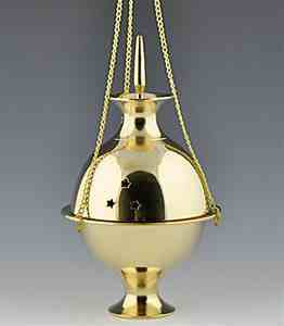 Wholesale Brass Hanging Censer Burner - 8" Height