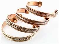 BCT48<br><br> 4 Pieces Assorted Copper Bracelet with Magnet
