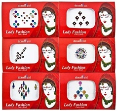 BDT10<BR><BR>Lady Fashion Fancy Bindi Body Dot - (6 Pieces)