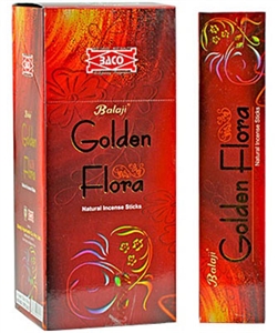 Wholesale Incense - Balaji Golden Flora Incense Sticks - 15 Gram Pack