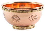 Seven Chakra Copper Offering Bowl