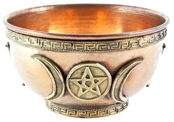 Wholesale Triple Moon Copper Offering Bowl