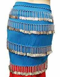 BS01TQ<br><br> Belly Dance Hip Scarf - 24"x50" (Turquoise)